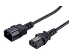 Strømkabel - power IEC 60320 C13 til IEC 60320 C14