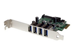 4-Port PCI Express SuperSpeed USB 3.0 Controller Card with UASP