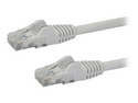 Startech 100ft CAT6 Ethernet Cable, 10 Gigabit Snagless RJ45 650MHz 100W PoE Patch Cord, CAT 6 10GbE UTP Network Cable w/Strain Relief, White, Wiring is UL Certified/TIA