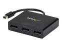 Startech 3-Port Multi Monitor Adapter, Mini DisplayPort 1.2 to 3x DisplayPort MST Hub, Triple 1080p or Dual 4K 30Hz, mDP to DP MST Video Splitter for Extended Desktop on Windows PCs